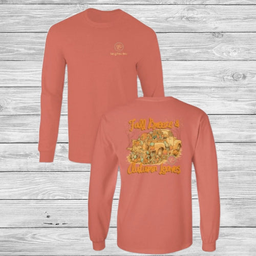 Fall Breeze & Autumn Leaves Long Sleeve Shirt - Southern Ivy Boutique