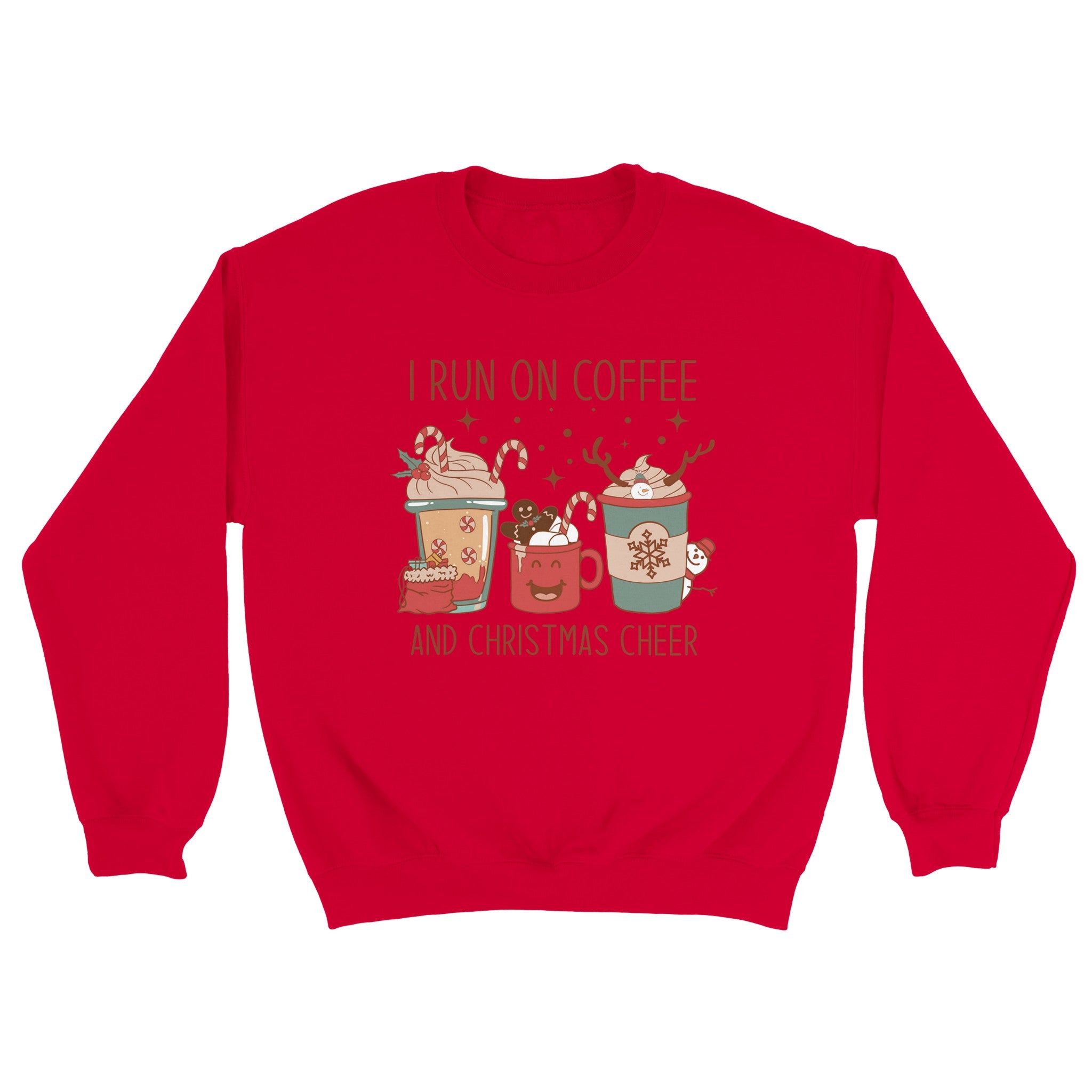 Coffee and Christmas Cheer Sweater I Crewneck Sweatshirt
