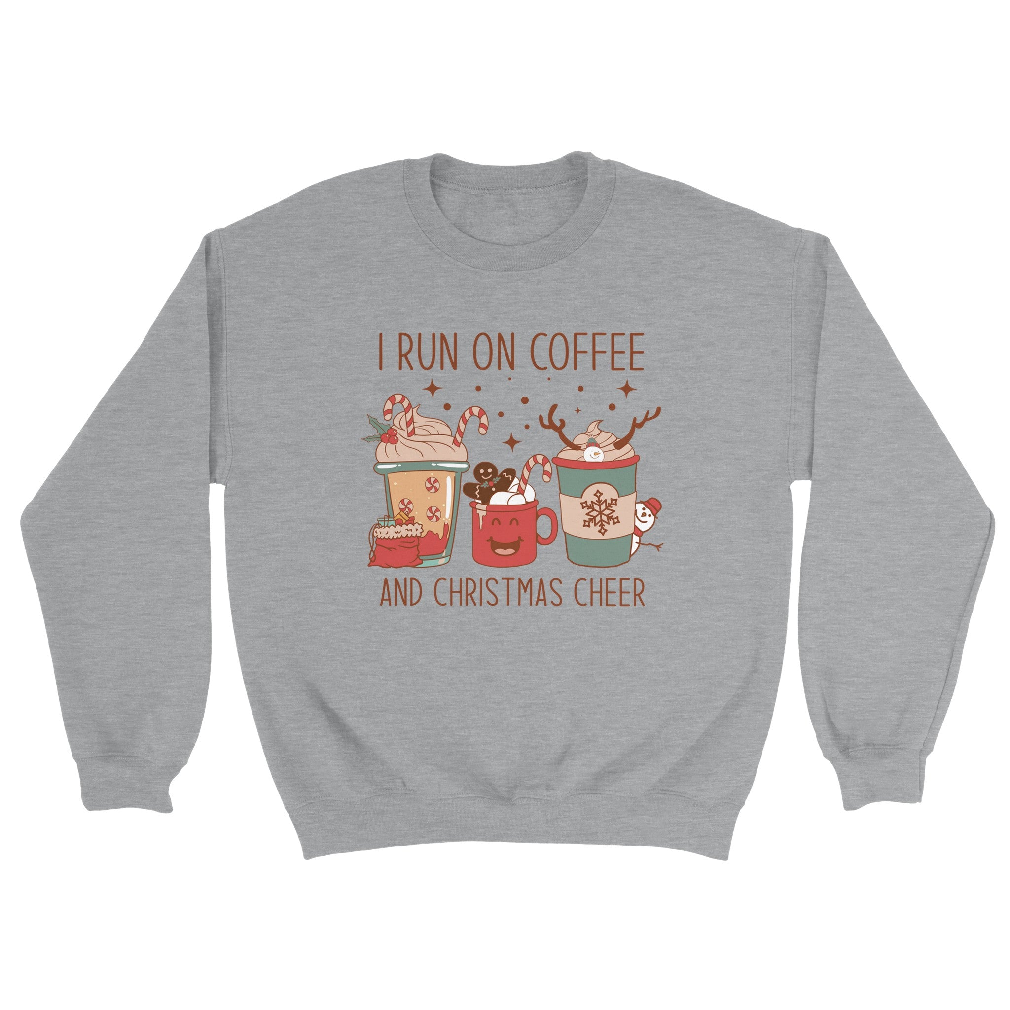 Coffee and Christmas Cheer Sweater I Crewneck Sweatshirt