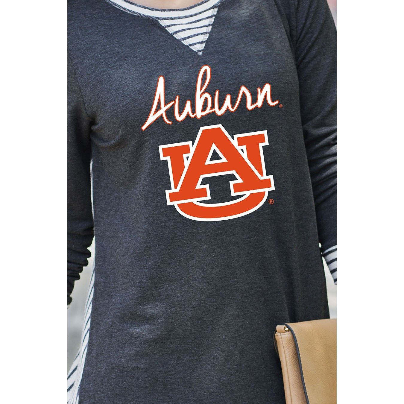 Gameday Couture You'll Be Back Striped Tunic - Auburn - Southern Ivy Boutique