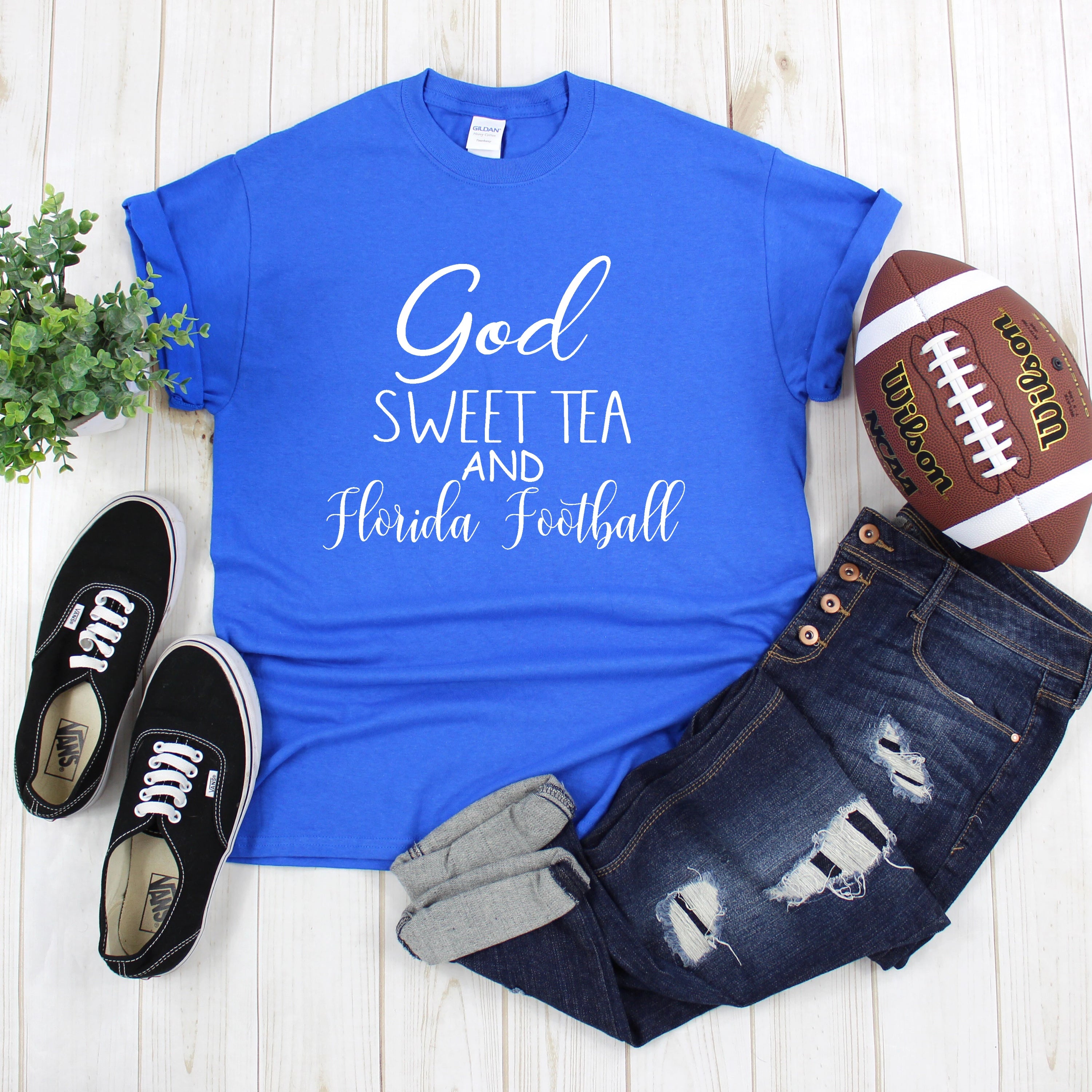 God, Sweet Tea & Florida Football Gameday T-Shirt - Southern Ivy Boutique