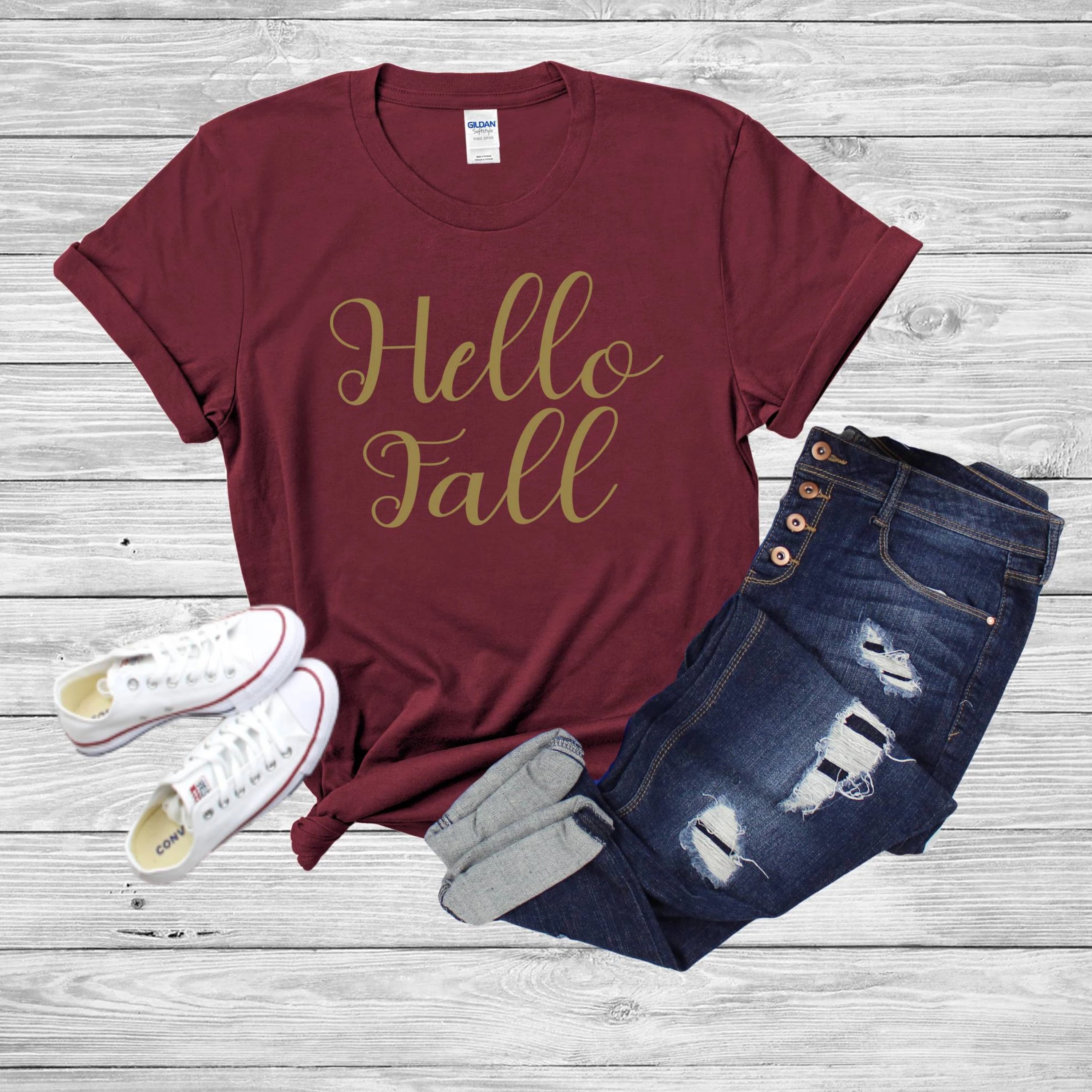 Hello Fall T-Shirt - Southern Ivy Boutique