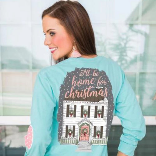 Gameday Couture Home For The Holidays Elbow Patch Shirt - Southern Ivy Boutique