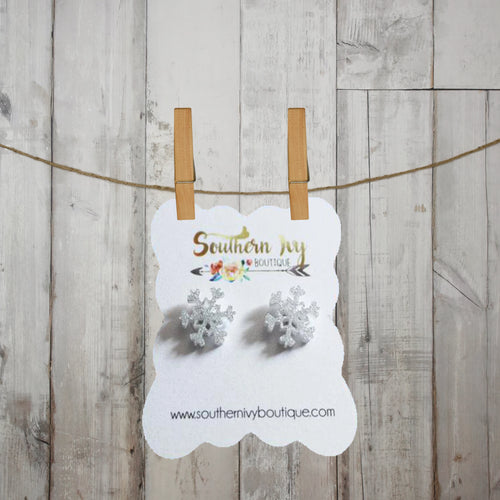 Snowflake Acrylic Earrings - Southern Ivy Boutique