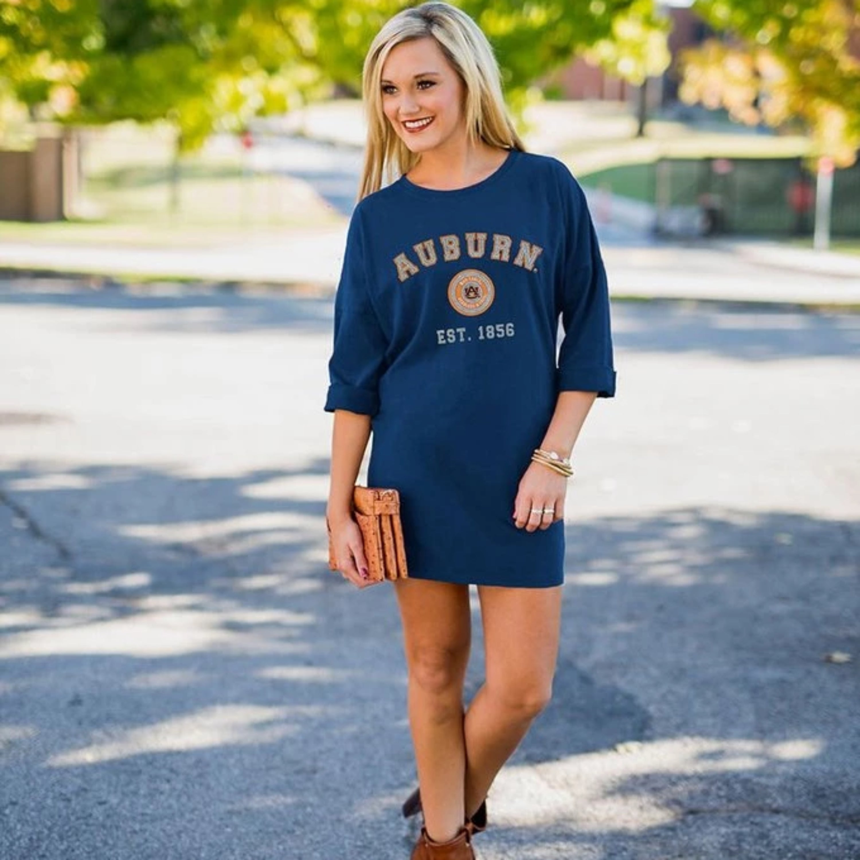 Gameday Couture Scream and Shout Tunic Dress - Auburn - Southern Ivy Boutique